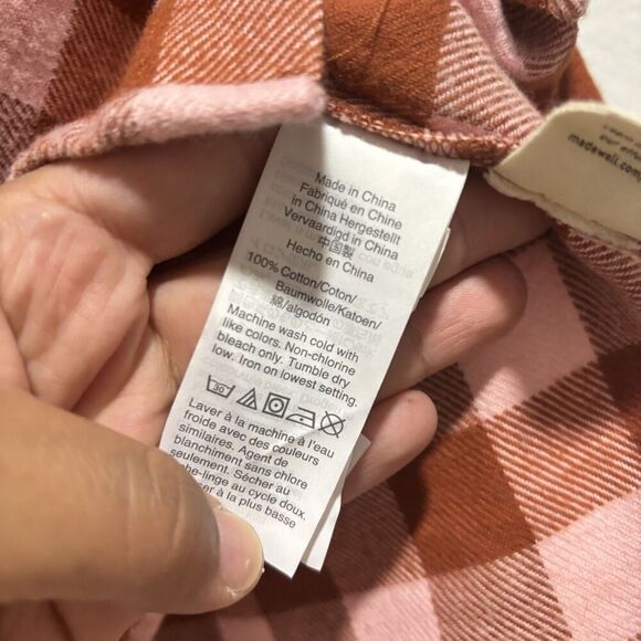 Madewell Flannel Oversized Ex-Boyfriend Shirt in Buffalo Check Size Medium NWT - Picture 4 of 7